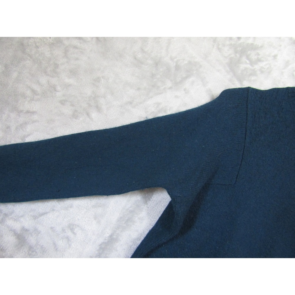 Athleta Sweater Womens S Blue Good Wool Cashmere Mock Neck High Low Hem - Picture 3 of 10
